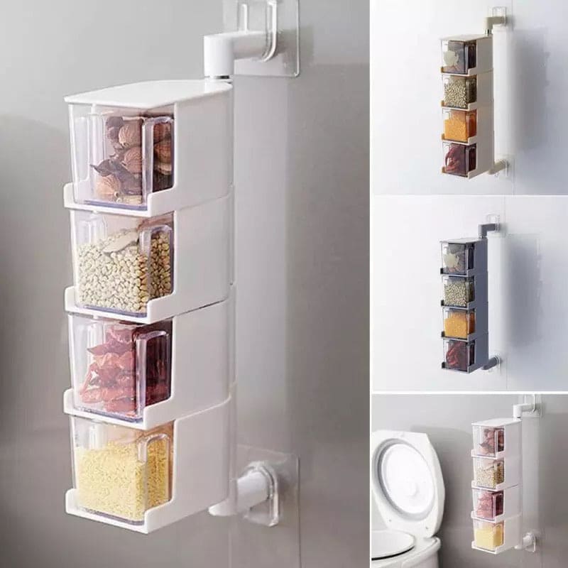 360˚ Degree Rotating Spice Box, Seasoning Storage Box, Kitchen Spice Container 360˚ Degree Rotating Spice Box, Seasoning Storage Box, Kitchen Spice Container